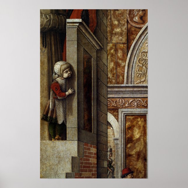 Die Ankündigung mit St. Emidius, 1486 Poster (Vorne)