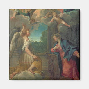 Die Ankündigung (Öl auf Leinwand) 2 Magnet