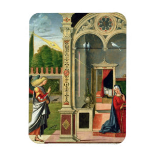 Die Ankündigung (Öl auf Platte) 2 Magnet