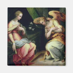 Die Ankündigung (Öl auf Platte) 3 Magnet