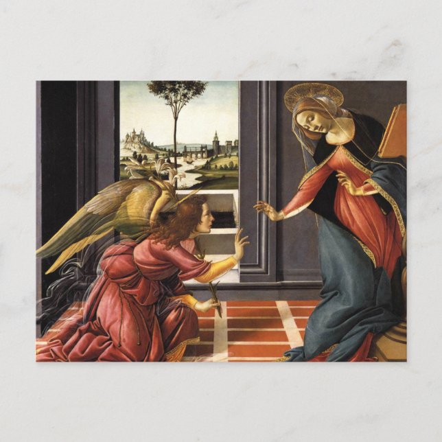 Die Ankündigung - Sandro Botticelli Postkarte (Vorderseite)