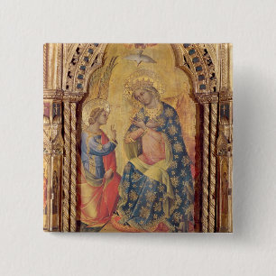 Die Ankündigung (Teil polyptych) (Öl auf Platte Button