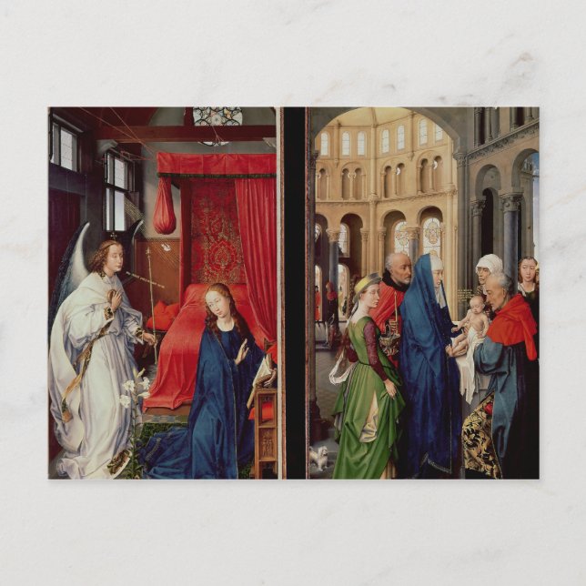 Die Ankündigung und die Präsentation in Temple Postkarte (Vorderseite)
