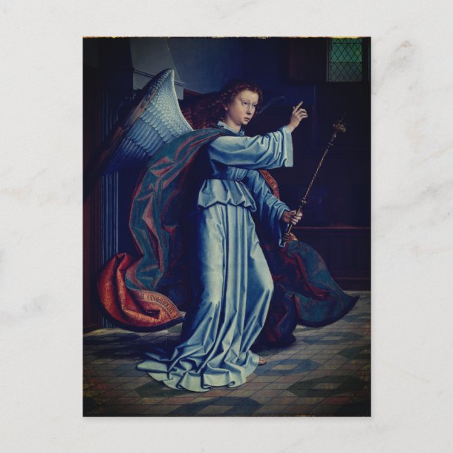 Die Ankündigung - von Gerard David, 1506 Postkarte (Vorderseite)