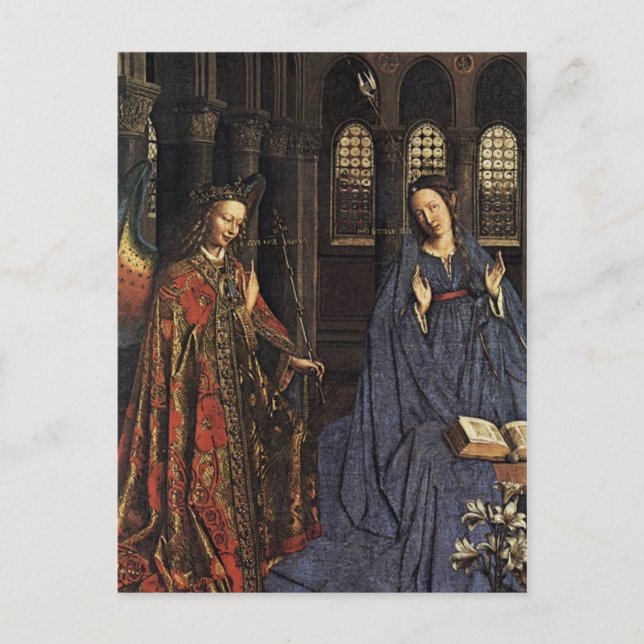 Die Ankündigung von Jan van Eyck Postkarte (Vorderseite)