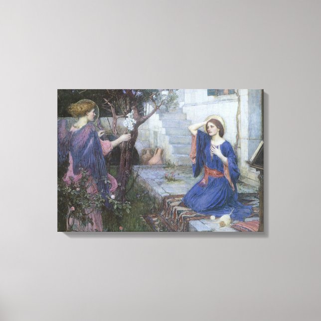 Die Ankündigung von John William Waterhouse Leinwanddruck (Vorderseite)