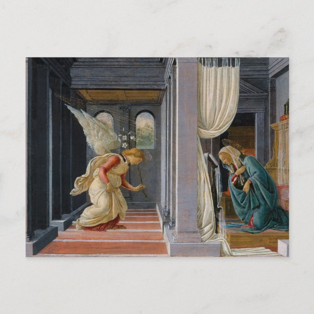Die Ankündigung von Sandro Botticelli Postkarte (Vorderseite)