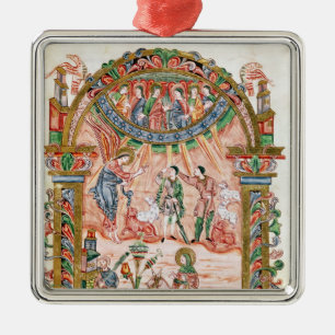 Die Ankündigung zu den Schäfern Silbernes Ornament