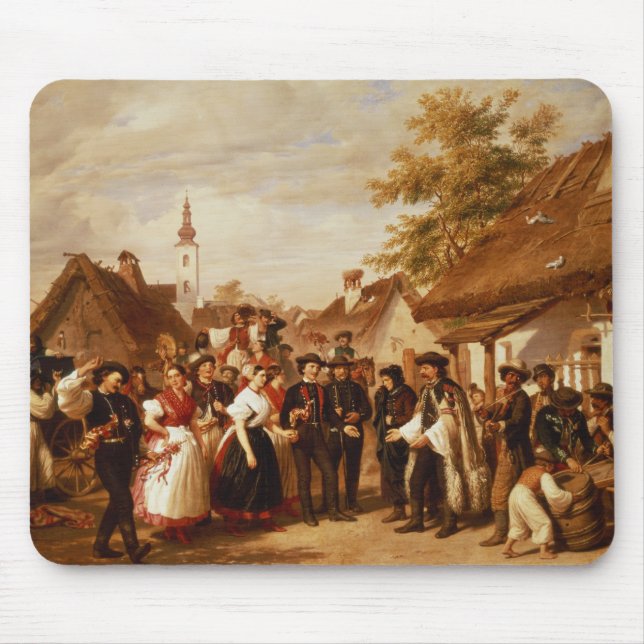 Die Ankunft der Braut, 1856 Mousepad (Vorne)