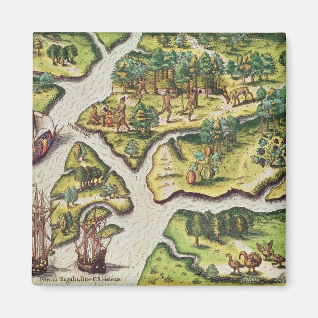 Die Ankunft der Franzosen in Port Royal Magnet (Vorne)