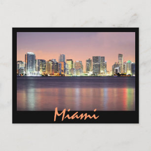 Die Ankunft der Magischen Stadt, Miami. Postkarte