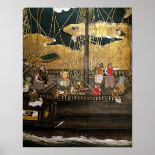 Die Ankunft der Portugiesen in Japan Poster