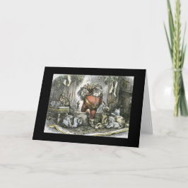 Die Ankunft des Heiligen Nicholas Feiertagskarte