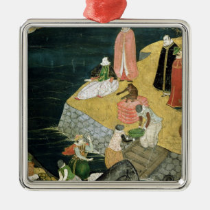 Die Ankunft des Portugiesen in Japan Silbernes Ornament