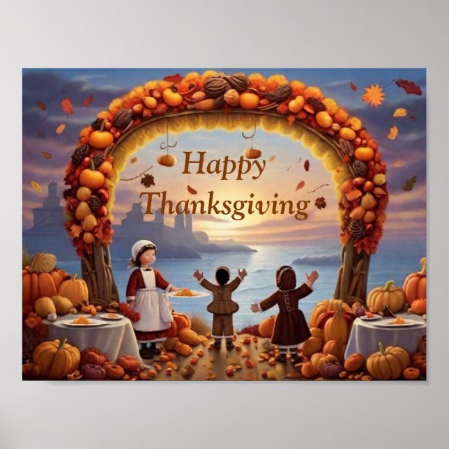 Die Ankunft des Thaksgiving Poster (Vorne)