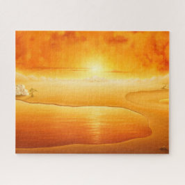 "Die Ankunft" surrealistische Sonnenuntergang Wüst