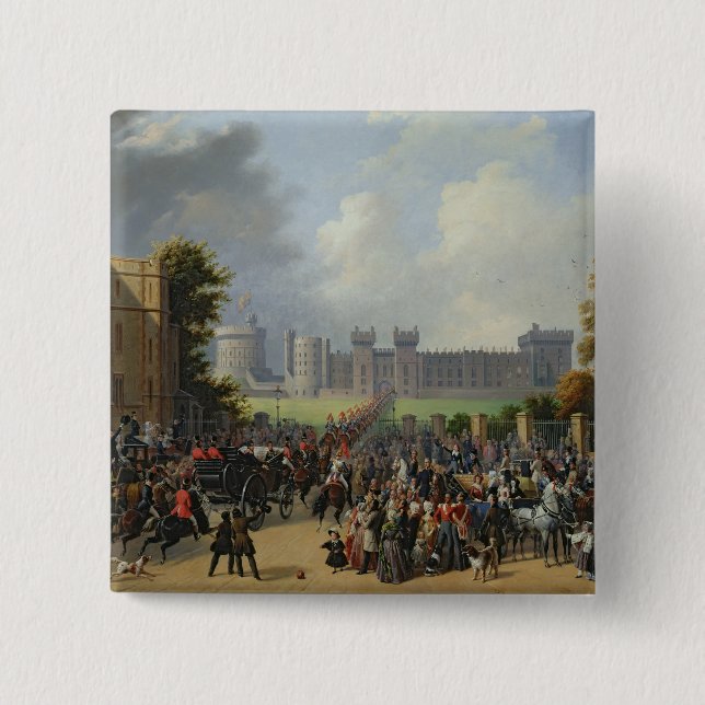 Die Ankunft von Louis-Philippe bei Windsor Button (Vorderseite)