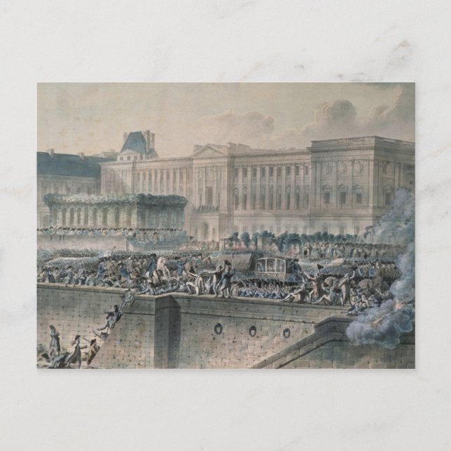 Die Ankunft von Louis XVI vor dem Postkarte (Vorderseite)