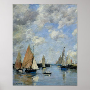 Die Anlegestelle an der Flut, Trouville Poster