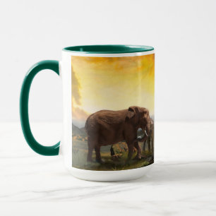 "Die Anleihen der Krawatte" Elefantenfamilie Tasse