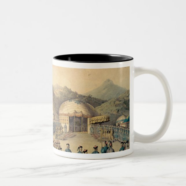 Die Annäherung des Kaisers der China Zweifarbige Tasse (Rechts)