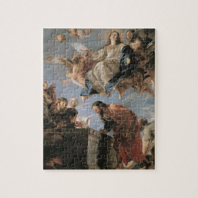Die Annahme der Jungfrau, 1673 (Öl auf Leinwand) (Vertikal)