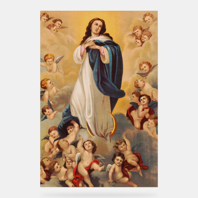 Die Annahme der Jungfrau Mary Acrylschild (Vorderseite)