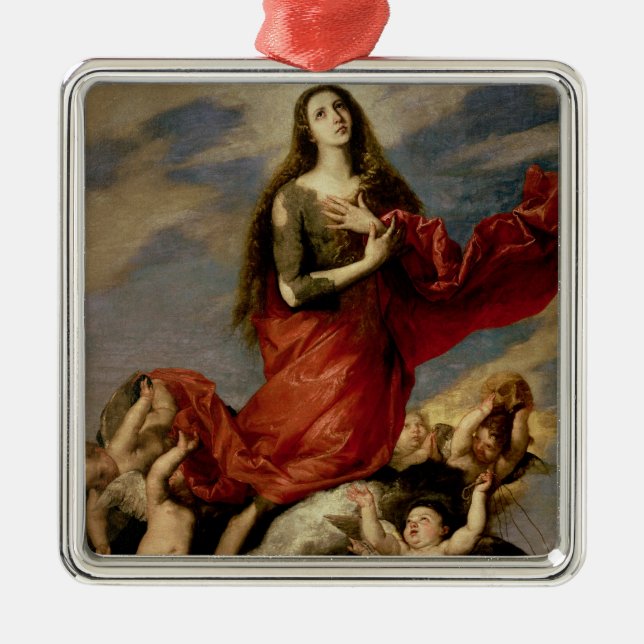 Die Annahme von Maria Magdalena, 1636 Silbernes Ornament (Vorne)
