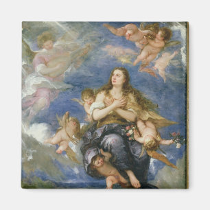 Die Annahme von Maria Magdalena (Öl auf Leinwand) Magnet