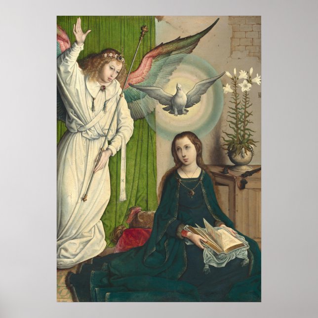 Die Annunziation - Juan de Flandes Kunstposter Poster (Vorne)
