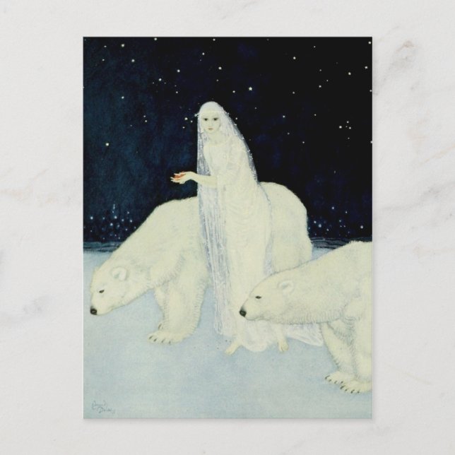 Die Ansammlung Snow Maiden brach die Herzen Postkarte (Vorderseite)