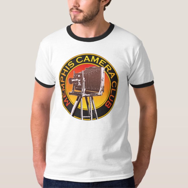 Die Ansicht-Kamera-Logo-grundlegender Wecker-T - T-Shirt (Vorderseite)