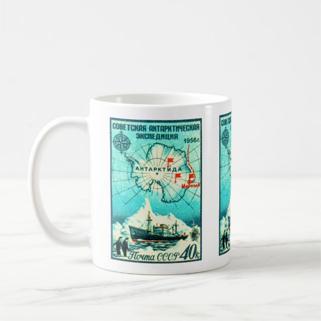 Die Antarktis 1956 Kaffeetasse (Links)