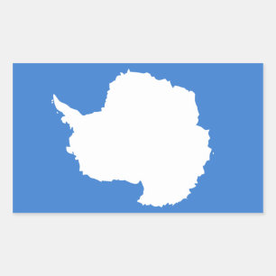 Die Antarktis/antarktische Flagge Rechteckiger Aufkleber