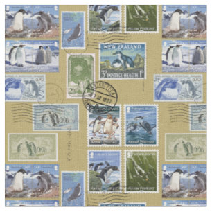 Die Antarktis - Penguin-Porto-Briefmarken Stoff