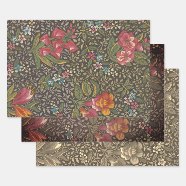 Die antike französische Toile de Jouy-Zweigstelle  Geschenkpapier Set (Set)