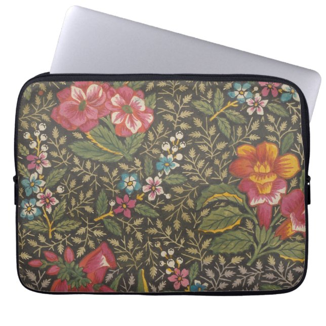 Die antike französische Toile de Jouy-Zweigstelle  Laptopschutzhülle (Vorderseite)