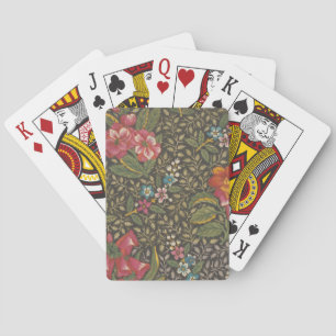 Die antike französische Toile de Jouy-Zweigstelle  Spielkarten