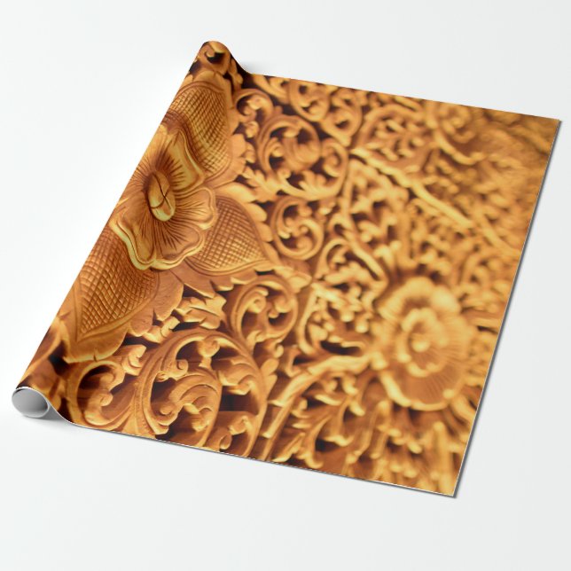 Die antike Goldblume nah Geschenkpapier (Ungerollt)