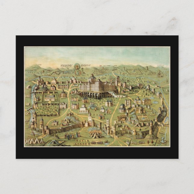 Die antike Stadt Jerusalem Postkarte (Vorderseite)
