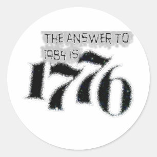 Die Antwort bis 1984 ist 1776 Runder Aufkleber