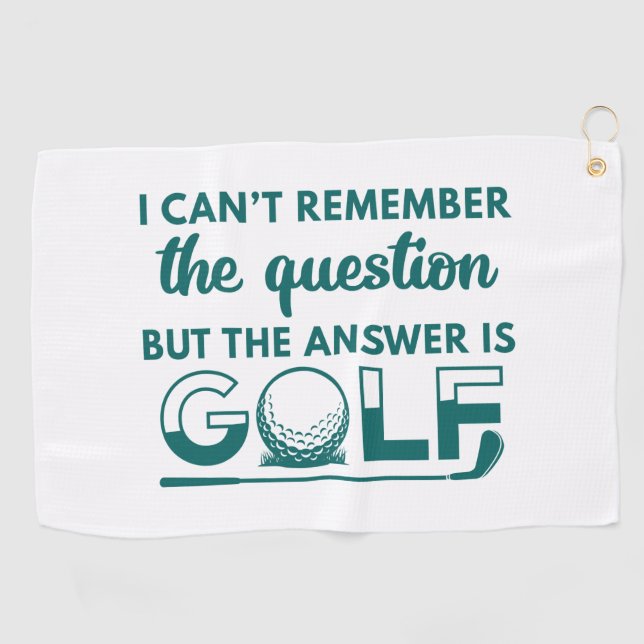 Die Antwort ist Golf Golfhandtuch (Horizontal)