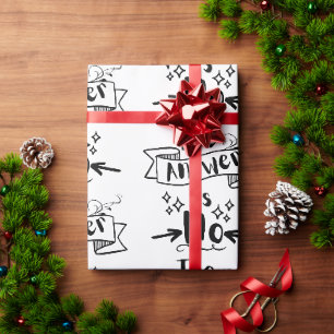 Die Antwort ist Nein Lustige Aussage Geschenkpapier