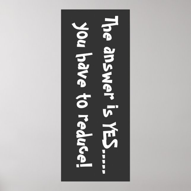 Die Antwort lautet Ja Poster (Vorne)