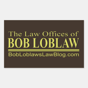 Die Anwaltskanzlei BOB LOBLAW Rechteckiger Aufkleber
