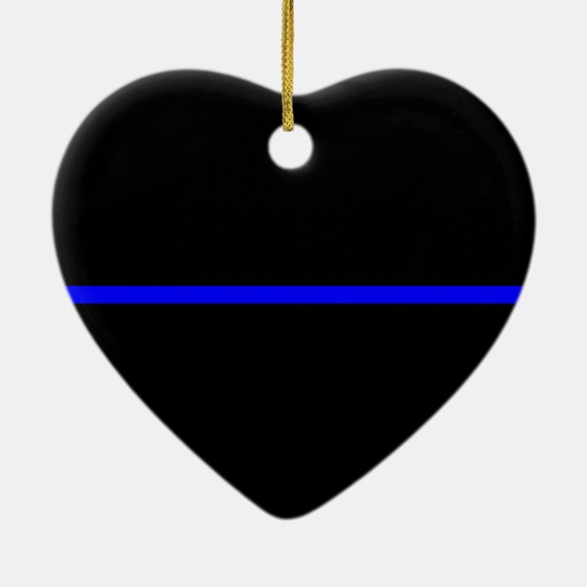 Die Anweisung symbolische Thin Blue Line Keramikornament (Hinten)