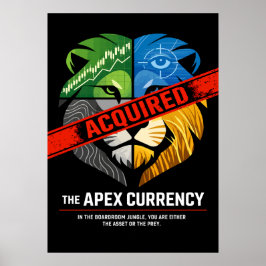 Die Apex-Währung Unternehmensmacht-Kunst Poster