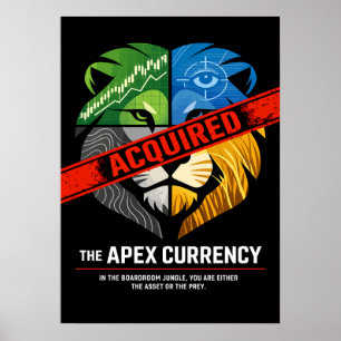 Die Apex-Währung Unternehmensmacht-Kunst Poster