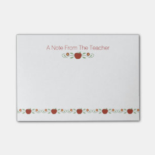 Die Apfel-Post-it-Zettel-Auflage des Lehrers Post-it Klebezettel