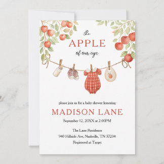 Die Apfel unseres Auges Baby Shower Einladung 